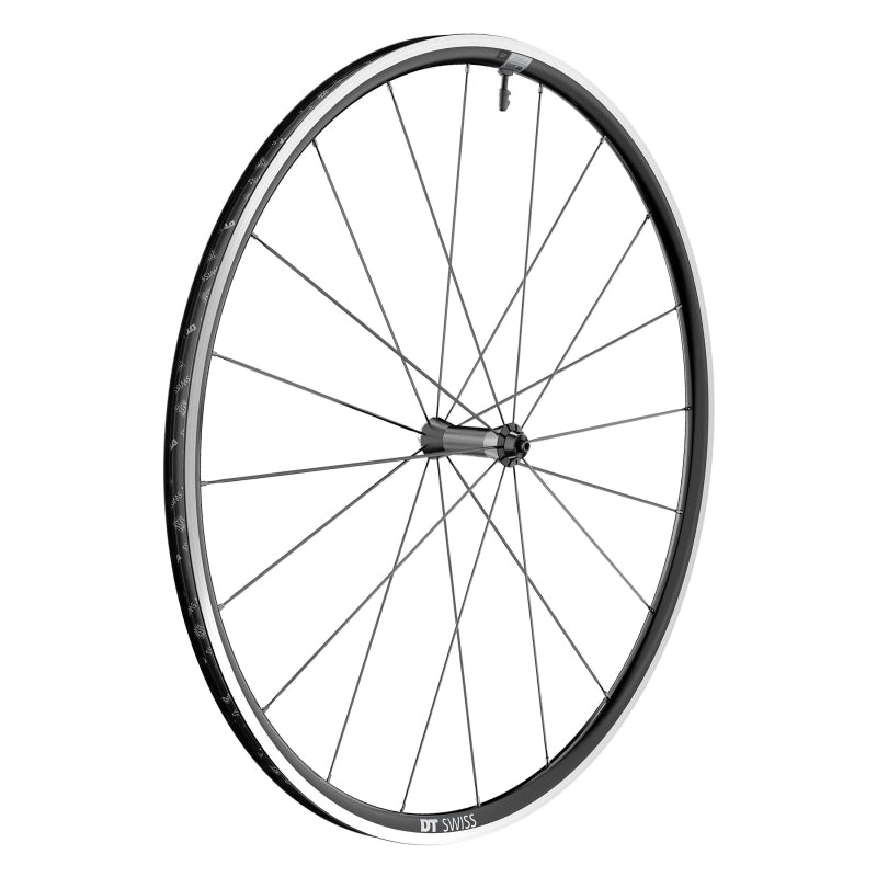DT Swiss P 1800 Spline Front Wheel - 700 QR x 100mm Rim Brake Black - The Bike Hub