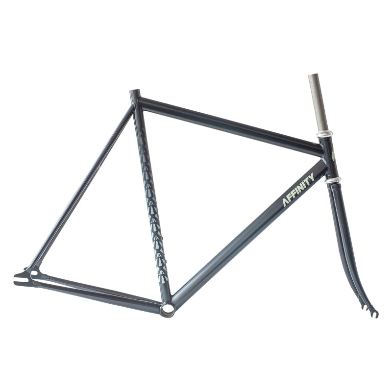 Affinity Lo Pro Track Frameset MD 570mm 530mm 115mm 75° 72.5° 405mm 27.2mm Film Grain Mint Fresh - The Bike Hub