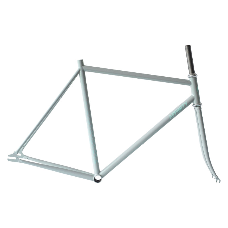 Affinity Metropolitan Track Frameset MD 540mm 553mm 129mm 75° 74° 405mm 27.2mm Pearl Gray Glow Sticks - The Bike Hub