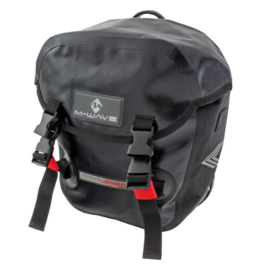 M-Wave Manitoba Waterproof 25L Pannier 25L Black - The Bike Hub