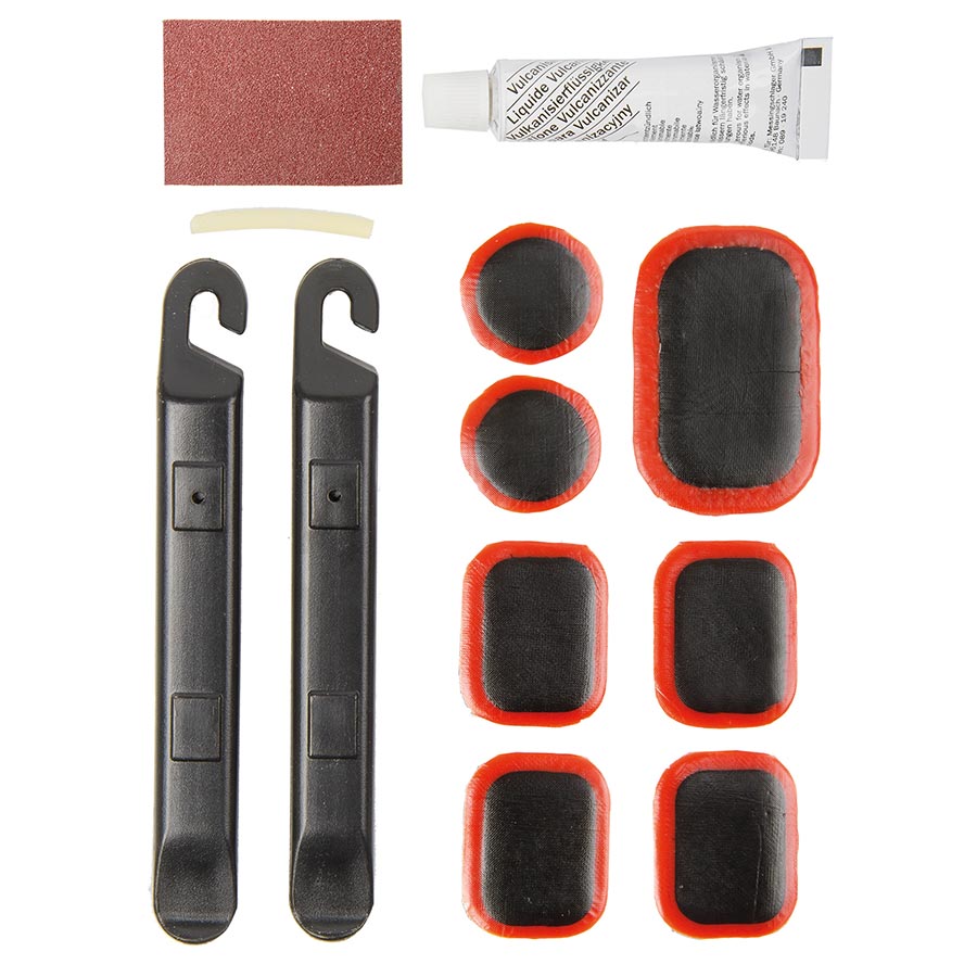 M-Wave Smart Repair Patch Kit 7 patches 2 tire levers Glue and Scuff paper Pair