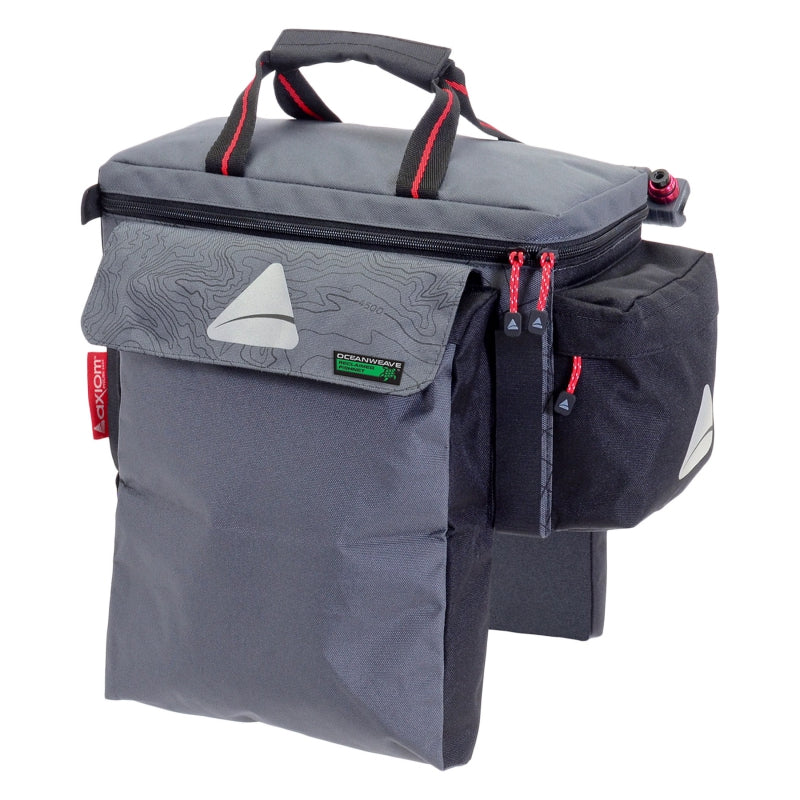 Axiom Seymour Oceanweave EXP 15+ Trunk Bag Velcro Straps 604 c.i. Grey/Black - The Bike Hub