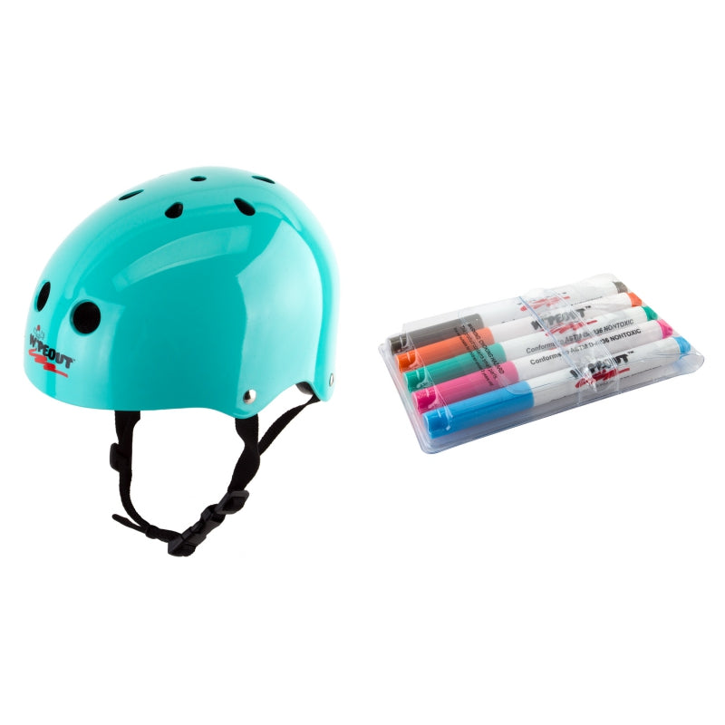 Triple eight Wipeout Helmet BMX/Skate ABS Hard Shell Youth MD Teal Blue 11 - The Bike Hub