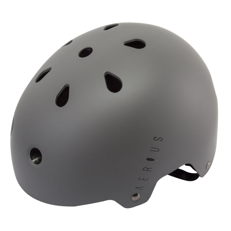 Aerius Skid Lid BMX/Skate ABS Hard Shell Grey 11 Adjustable - The Bike Hub