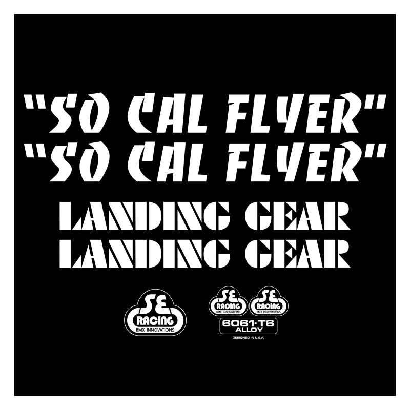 Se bikes Socal Flyer Decal Set SoCal Flyer White - The Bike Hub