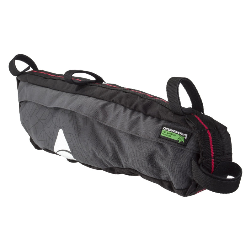 Axiom Seymour Oceanweave Framepack Bag P4.5 Velcro Straps 20.5x5.1x2.4” 275 c.i. Grey/Black - The Bike Hub