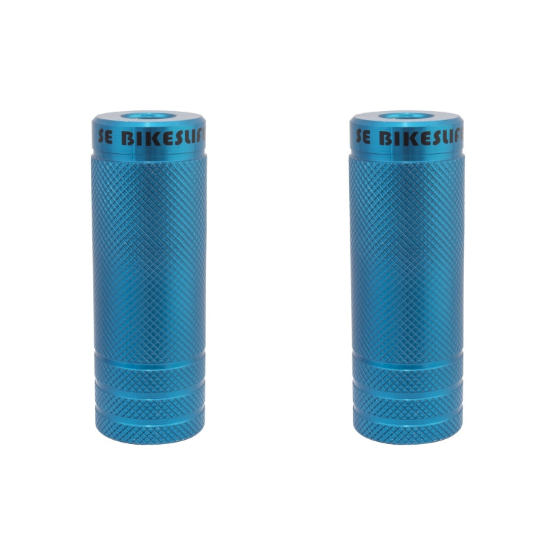 Se bikes Wheelie Pegs 14mm - 3/8` Blue 35mm Steel 98mm - The Bike Hub