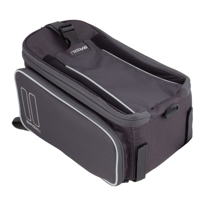 Basil Sport Design Trunk Bag UBS / Straps 14.2x10.6x7` 427 c.i. Grey - The Bike Hub