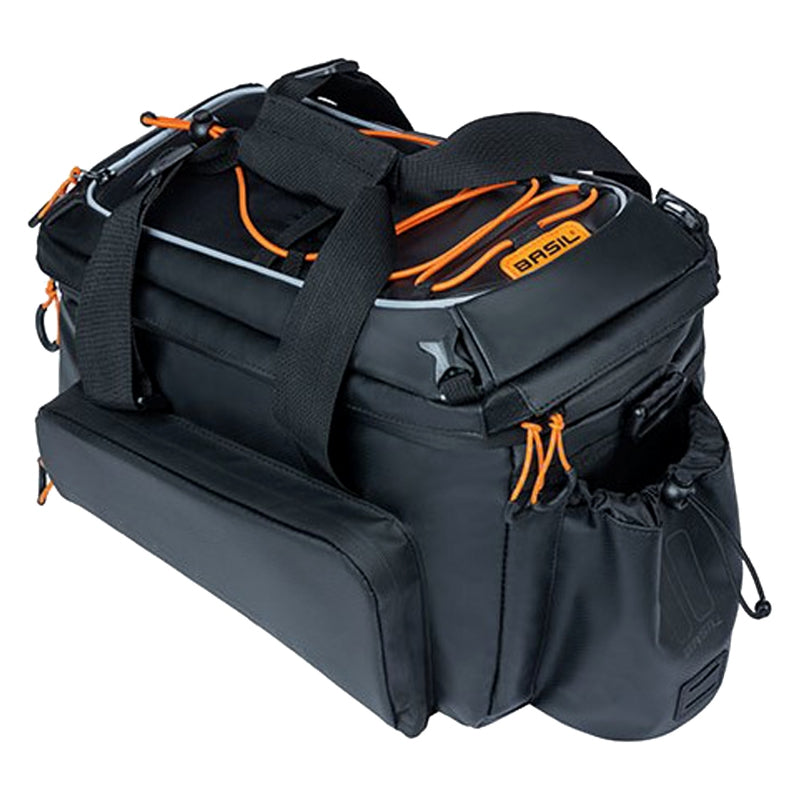 Basil Miles Tarpaulin Trunk Bag XL Pro MIK 2197 c.i. Black/Orange - The Bike Hub