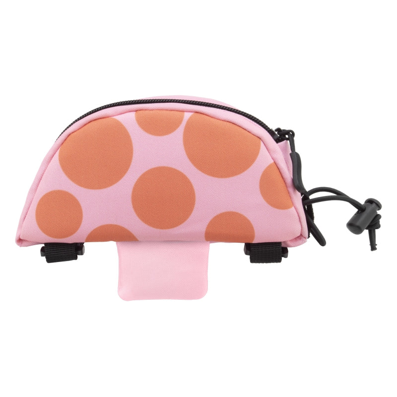 Snack! Mushroom Frame Bag Velcro Straps 8x5x1.5` 60 c.i. Pink Pastel - The Bike Hub