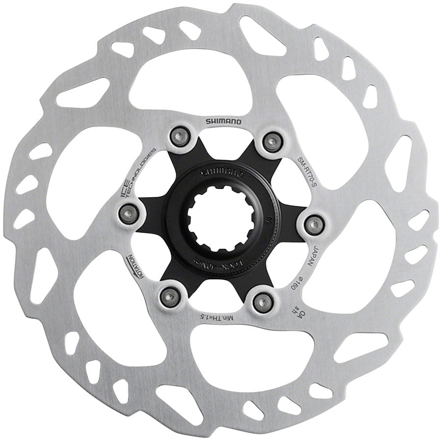 Shimano SLX SM-RT70-SI Disc Brake Rotor - 160mm Center Lock Silver - The Bike Hub