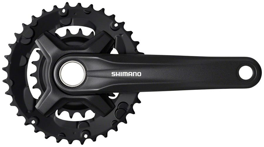 Shimano FC-MT210-B2 Crankset - 175mm 9-Speed 36/22t Riveted 51.8mm Chainline BLK - The Bike Hub
