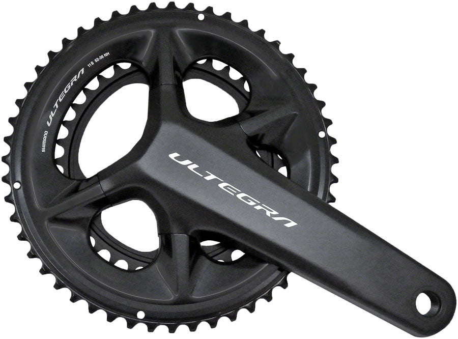 Shimano Ultegra FC-08 Crankset - 175mm 11-Speed 52/36t 110 Asymmetric BCD Hollowtech II Spindle Interface BLK - The Bike Hub