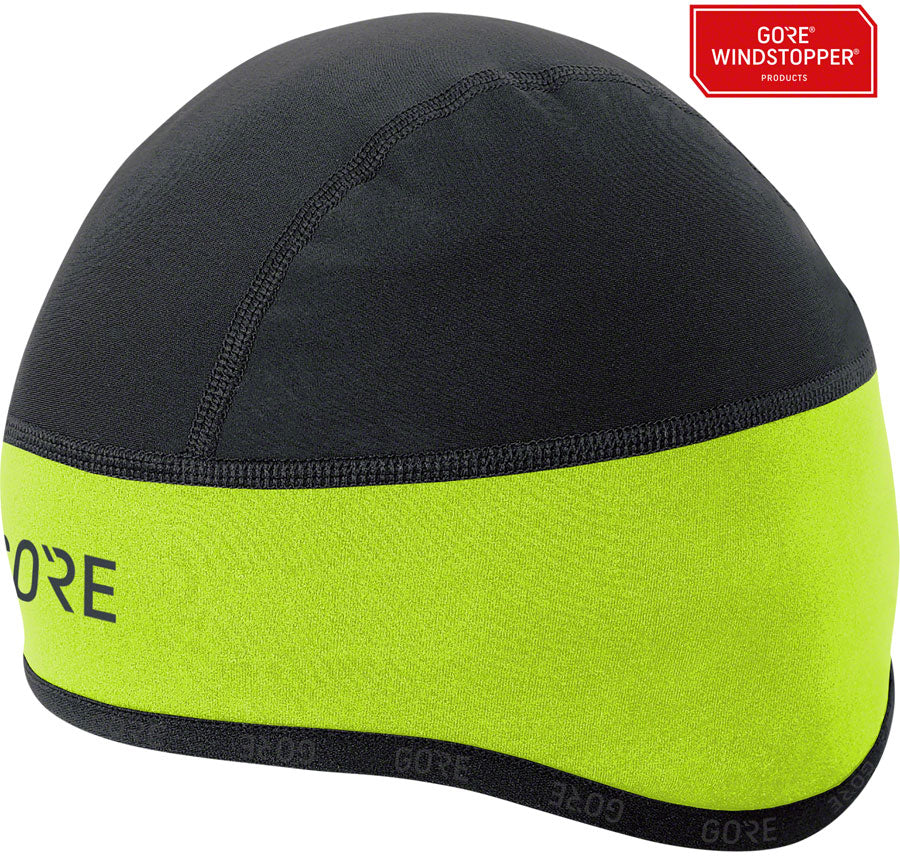 GORE C3 WINDSTOPPER Helmet Cap - Black/Neon Yellow Large