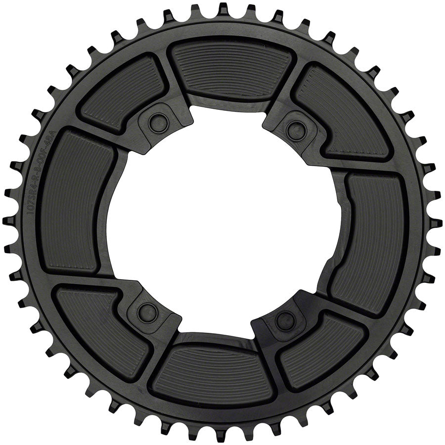 Wolf Tooth Aero 107 BCD Chainring - 50t Optimized SRAM Eagle Flaptop Chains Drop-Stop B BLK - The Bike Hub