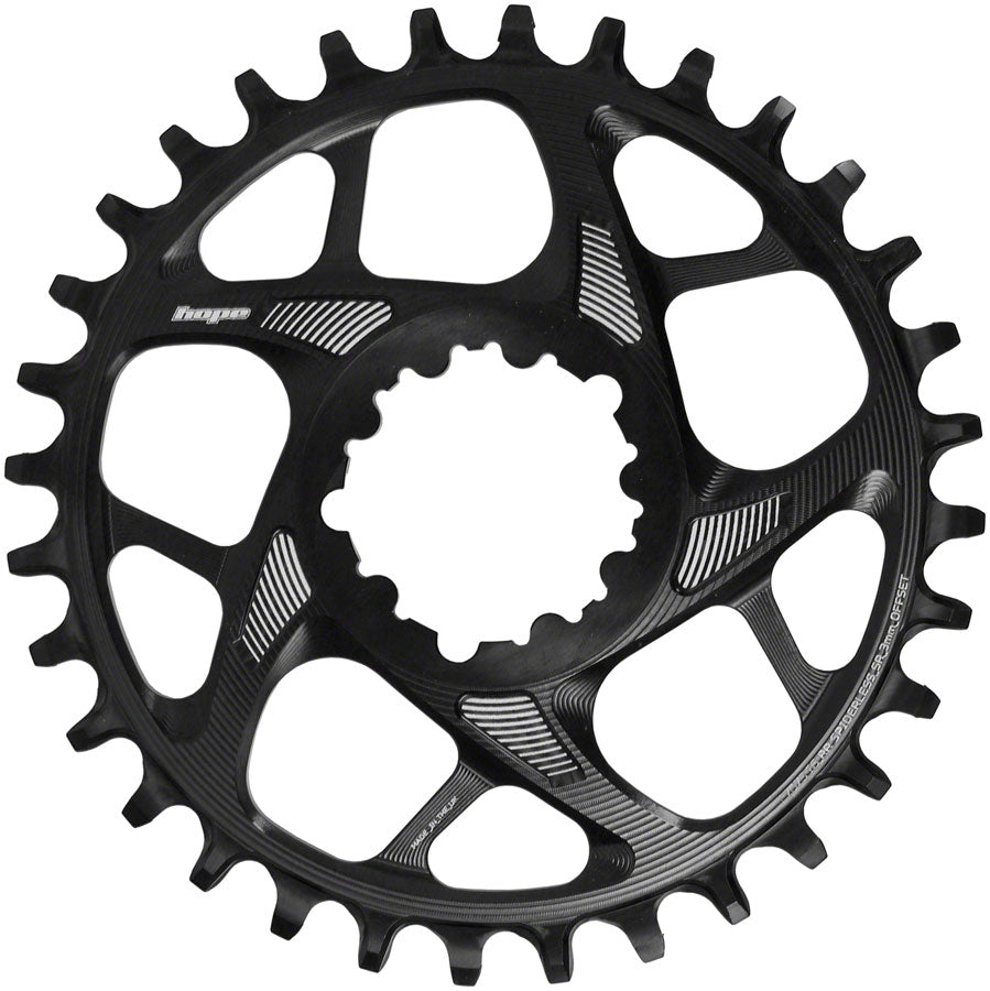 Hope Spiderless Retainer Chainring - 36t SRAM Direct Mount 3mm Offset R22 BLK - The Bike Hub