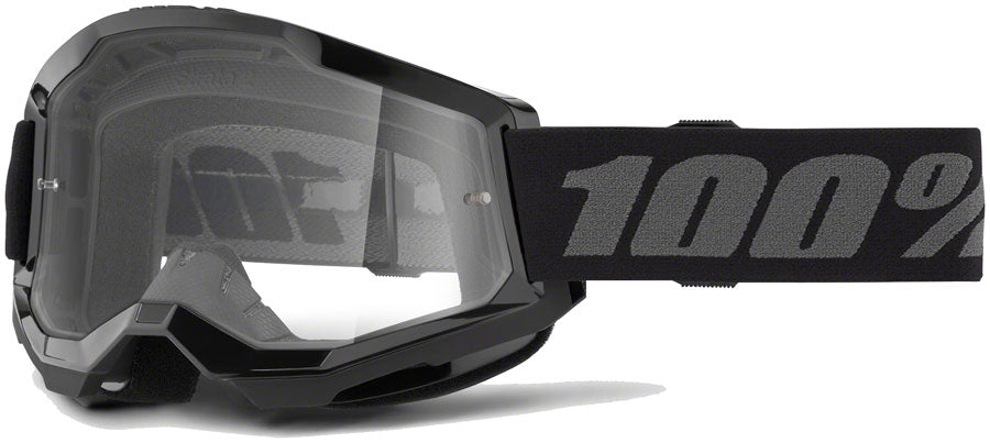 100% Strata 2 Goggles - Black/Clear - The Bike Hub
