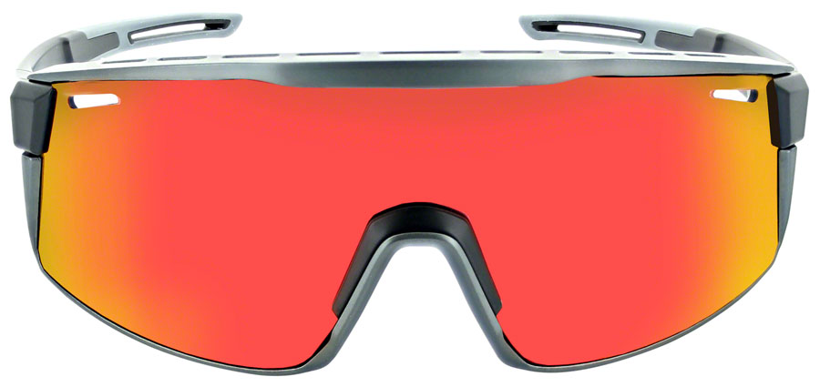 Optic Nerve Fixie Max Sunglasses - Matte BLK Aluminum Lens Rim Smoke Lens Red Mirror