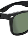 ONE Dylan Polarized Sunglasses: Shiny Black with Polarized Gray Lens