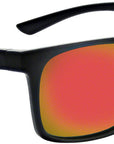 ONE by Optic Nerve Boiler Sunglasses - Matte BLK Polarized Smoke Lens Red Mirror