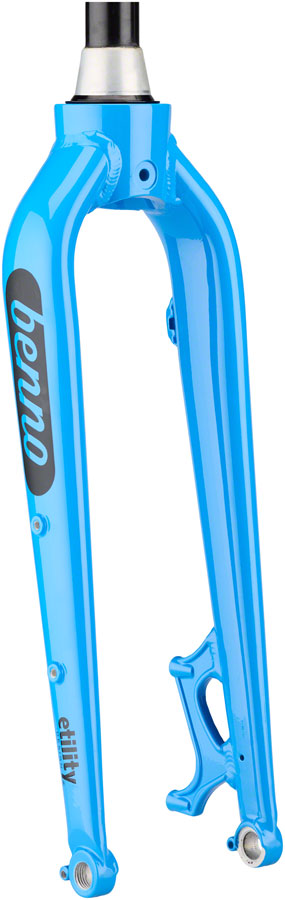 Benno Boost Replacement Fork - Aluminum 2022+ Thru-Axle 24&quot; Post Mount Machine Blue - The Bike Hub