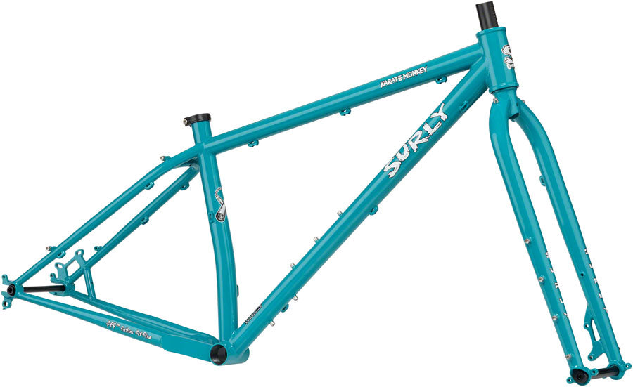 Surly Karate Monkey Frameset - 27.5" Steel Lost at Sea Blue X-Large - The Bike Hub