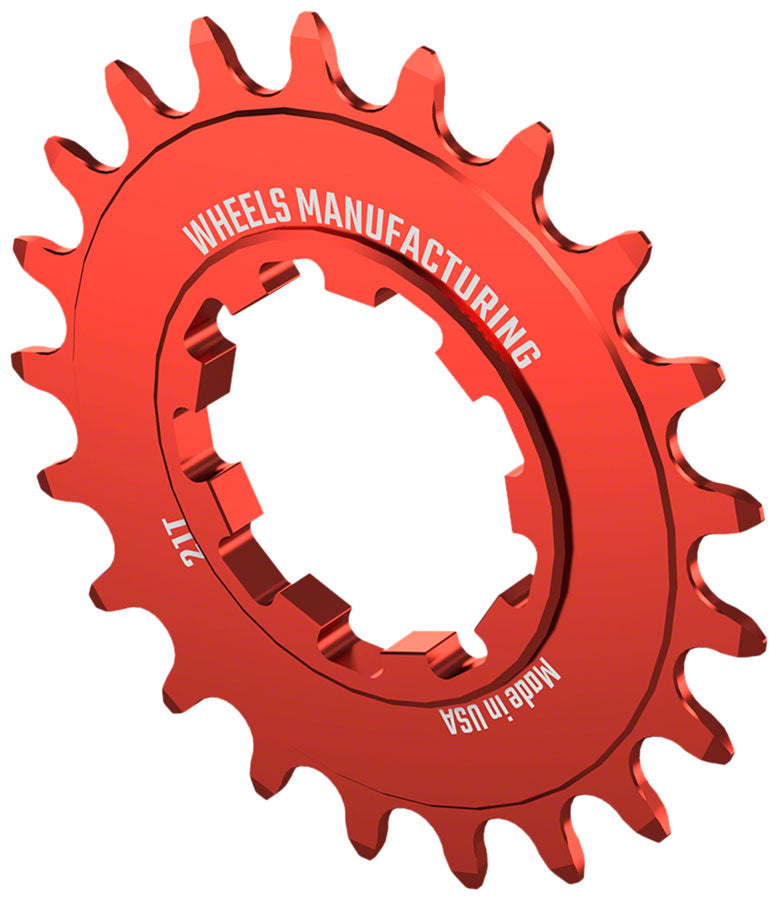 Wheels Manufacturing SOLO-SPEED Cog - 21t Fits SOLO-SPLINE SOLO-XD kits Red - The Bike Hub
