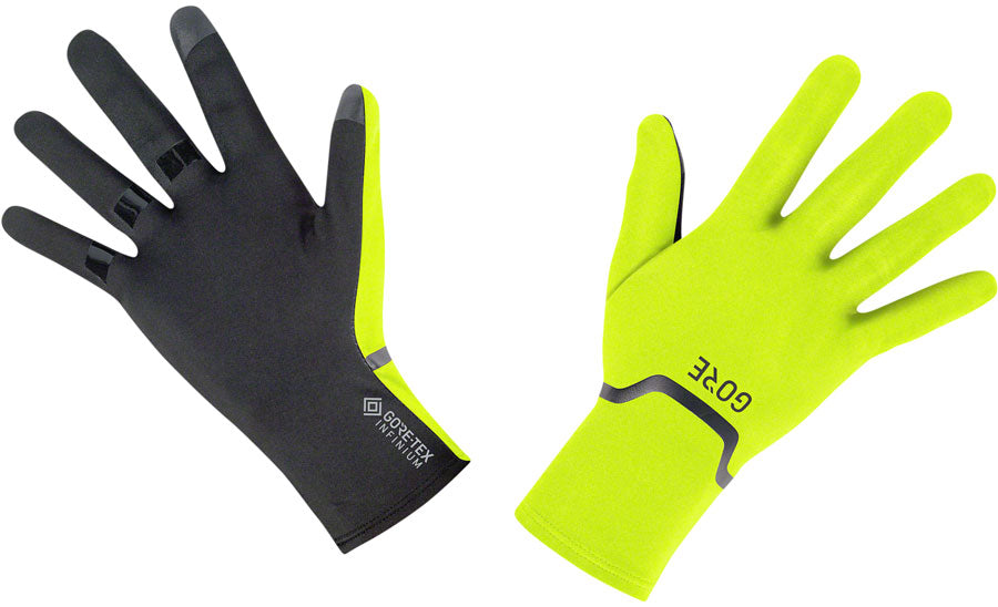 GORE GORE-TEX INFINIUM Stretch Gloves - Yellow/Black Full Finger Small