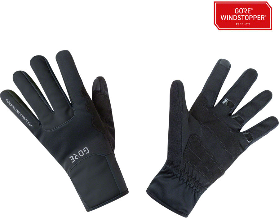 GORE M WINDSTOPPER Thermo Gloves - Black Full Finger Small