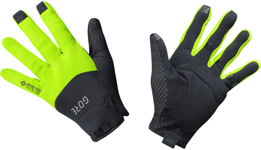 GORE C5 GORE-TEX INFINIUM Gloves - Black/Neon Yellow Full Finger X-Large