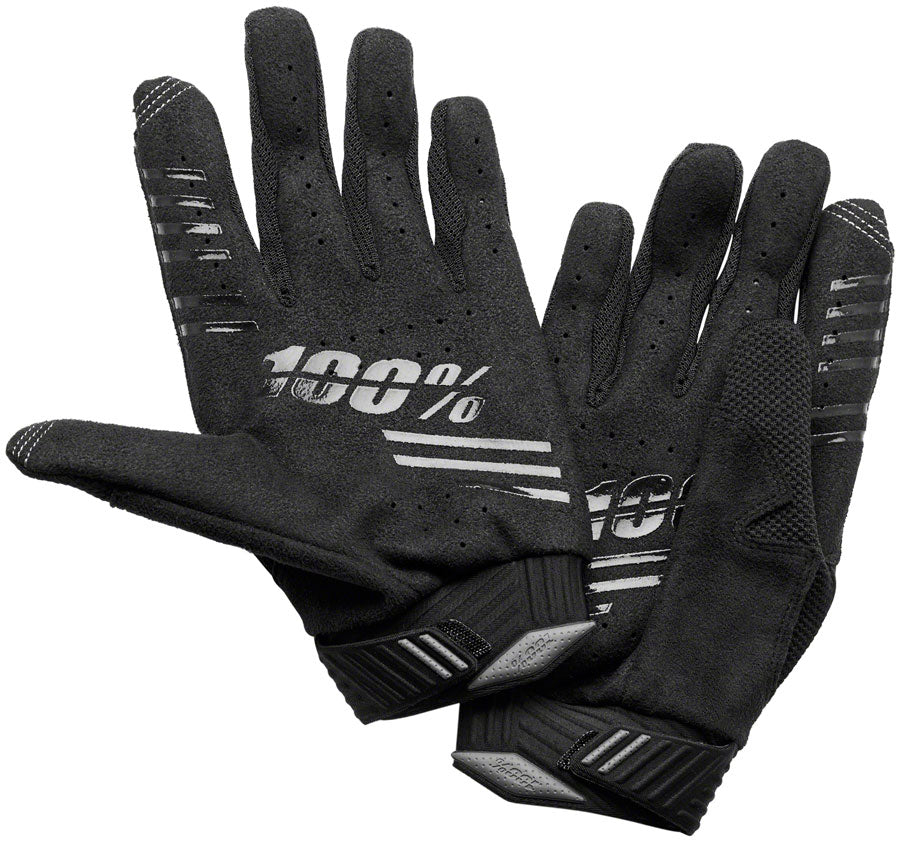 100% R-Core Gloves - Black Full Finger Mens 2X-Large - The Bike Hub