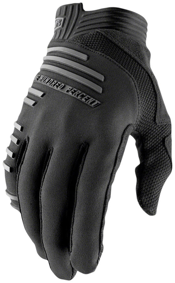 100% R-Core Gloves - Black Full Finger Mens 2X-Large - The Bike Hub
