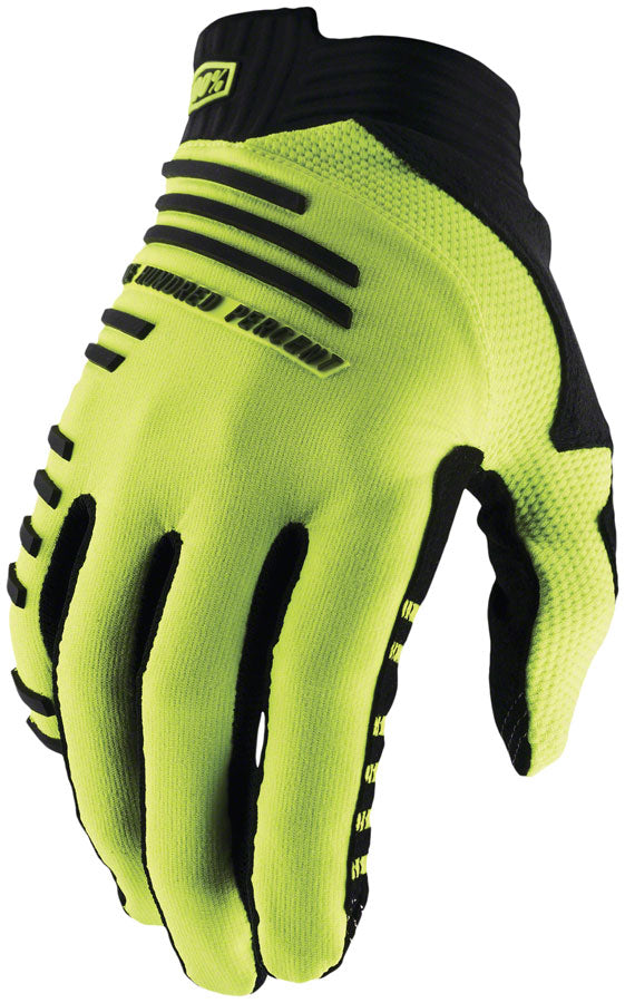 100% R-Core Gloves - Yellow Full Finger Men&#39;s Small