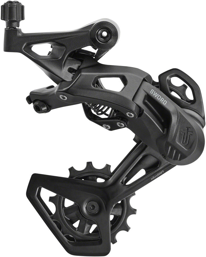 microSHIFT Sword BLK Rear Derailleur - 9-Speed Medium Cage Gray Compatible Sword BLK 1x BLK - The Bike Hub