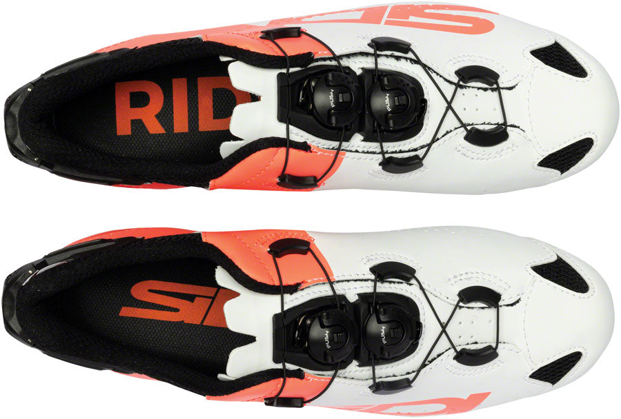 Sidi Shot 2S Pro Road Shoes - Mens White/Coral 44 - The Bike Hub