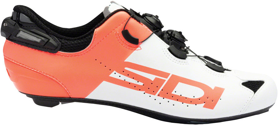 Sidi Shot 2S Pro Road Shoes - Mens White/Coral 44 - The Bike Hub