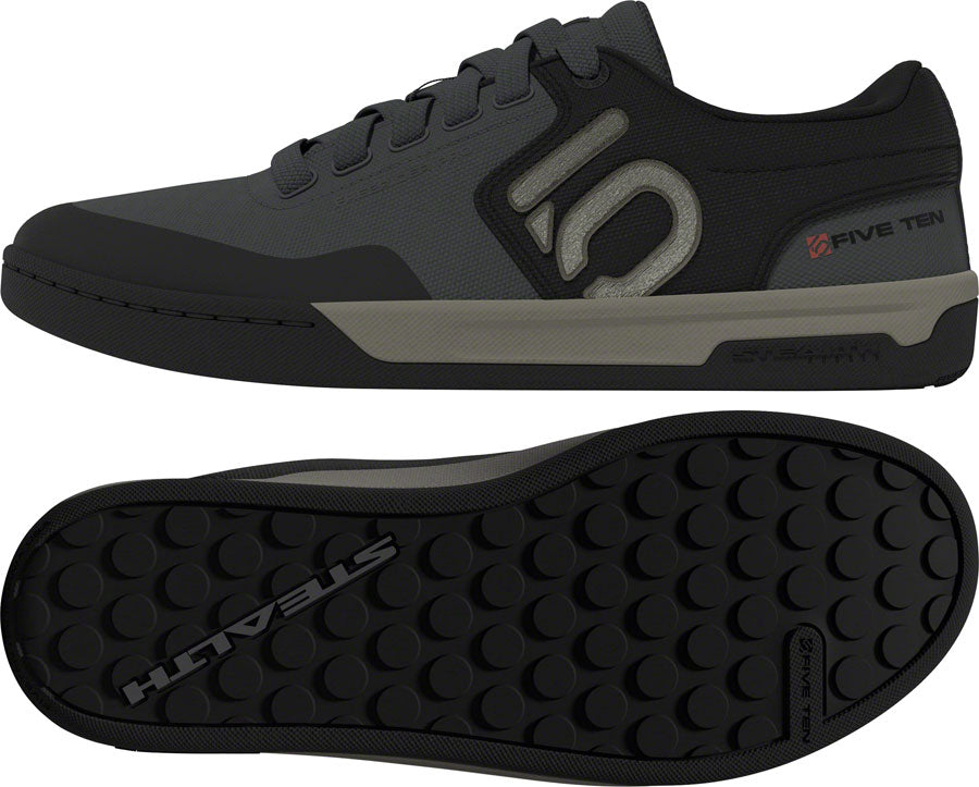 Five Ten Freerider Pro Canvas Flat Shoes - Mens Gray Six/Silver Pebble/Core BLK 9.5 - The Bike Hub