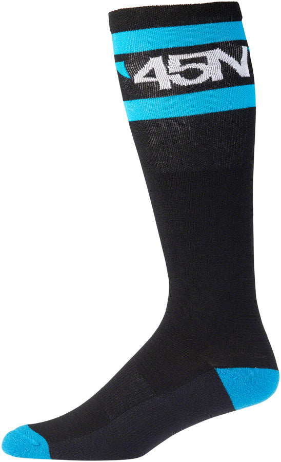 45N Midweight SuperSport Knee Sock - 11&quot; Black/Blue Large