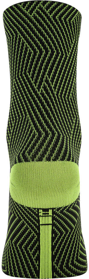 Gorewear C3 Mid Socks - 6.7" Neon Yellow/Black Mens 6-7.5 - The Bike Hub