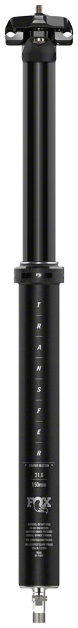 FOX Transfer Performance Elite Dropper Seatpost - 34.9 mm 210 mm Internal Routing Anodized BLK - The Bike Hub