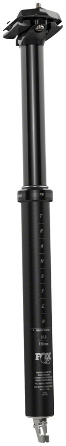 FOX Transfer Performance Elite Dropper Seatpost - 34.9 mm 210 mm Internal Routing Anodized BLK - The Bike Hub