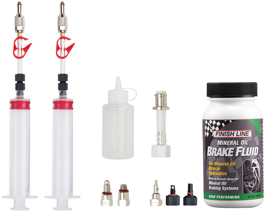 Jagwire Pro Mineral Oil Bleed Kit Includes Shimano Magura Tektro Giant Adaptors