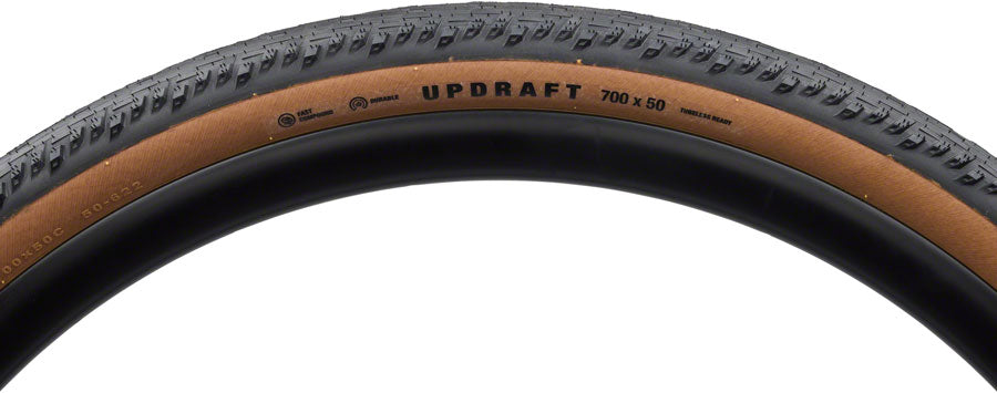 Teravail Updraft Tire - 700 x 50 Tubeless Folding Tan Durable Fast Compound