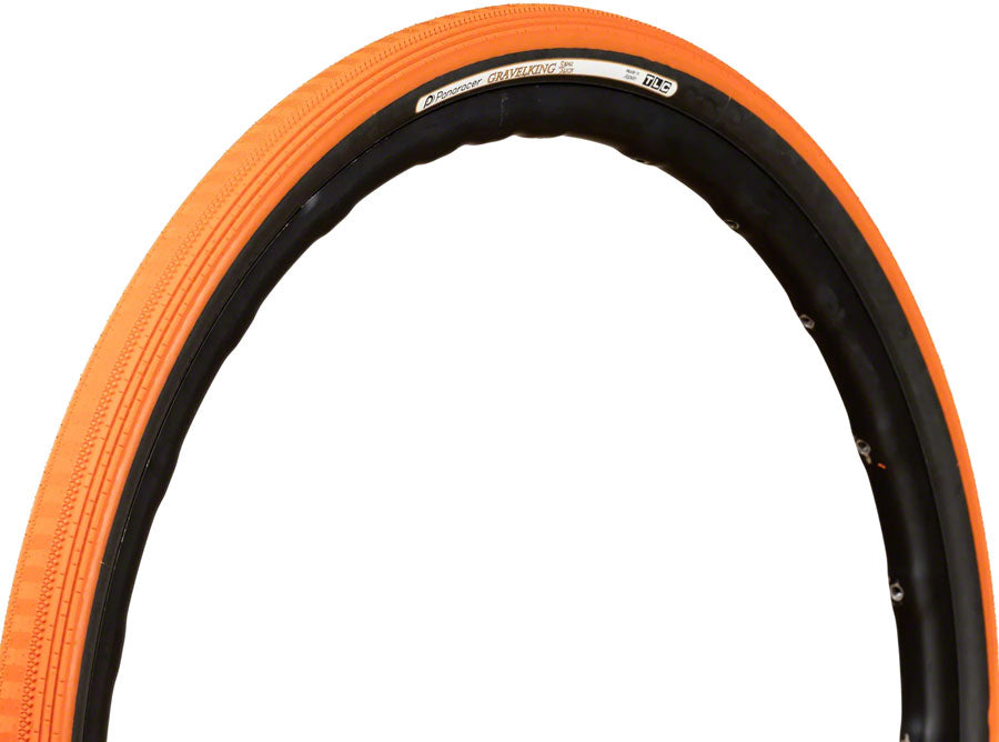 Panaracer GravelKing SS Tire - 700 x 43 Tubeless Folding Sunset Orange/Black