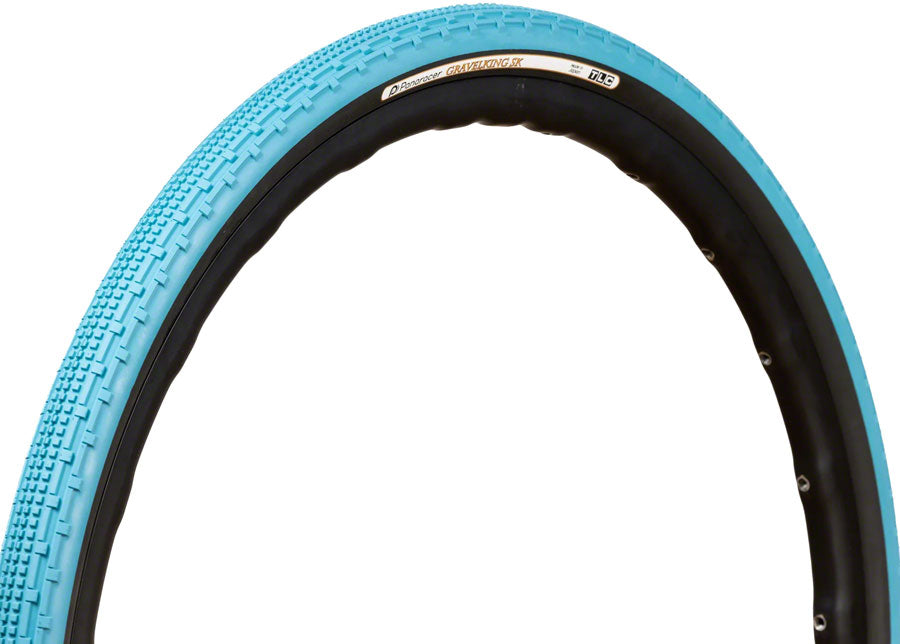 Panaracer GravelKing SK Tire - 700 x 32 Tubeless Folding Turquoise/Black - The Bike Hub