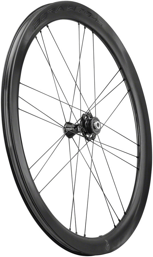 Campagnolo Bora WTO 45 C23 Front Wheel - 700c QR x 100mm Center-Lock 2-Way Fit Carbon - The Bike Hub