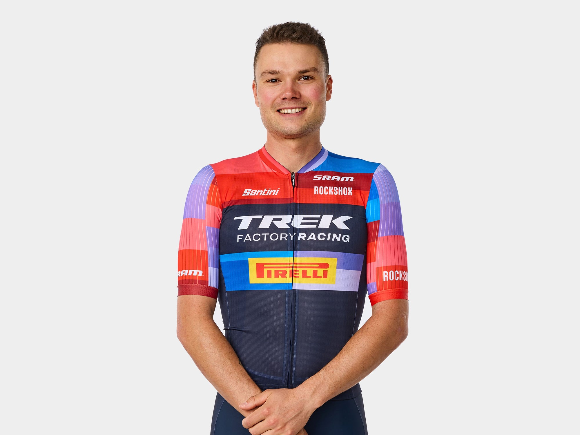 Santini Trek Factory Racing Replica Small Blue Jersey