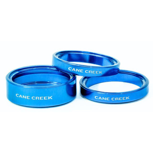 Cane Creek Interlok Spacer Kit 1-1/8&quot; Blue Set