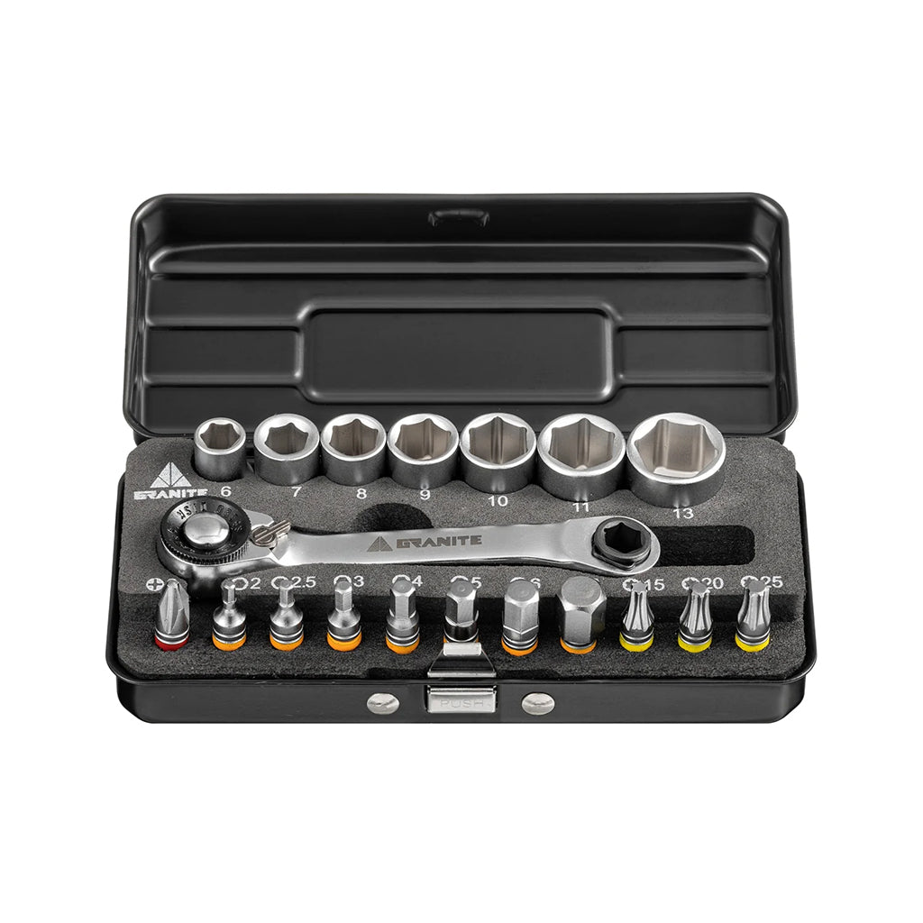 Granite-Design Hex bits &amp; Socket Ratchet Tool Box