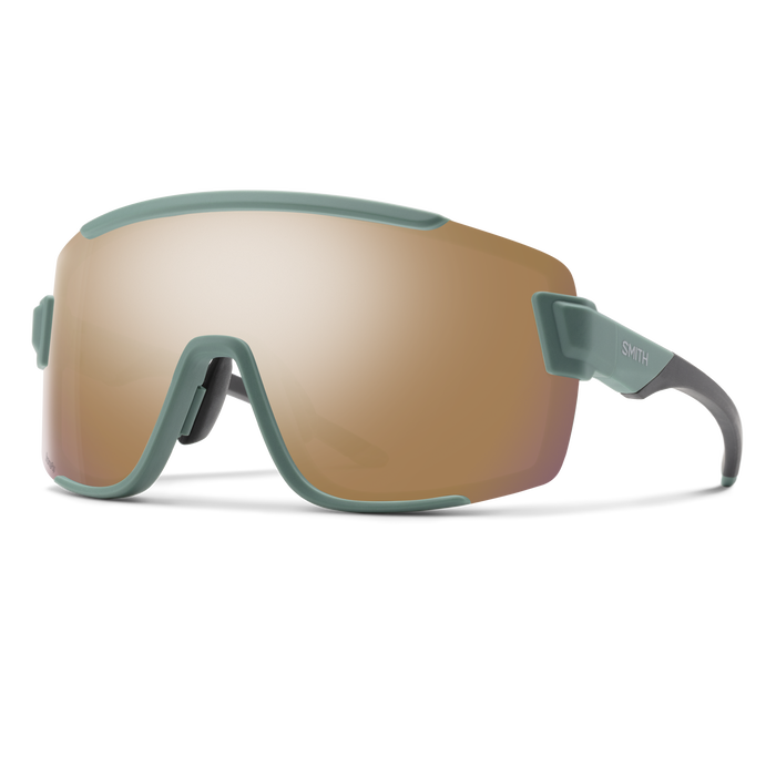 Smith Optics Sunglasses - Wildcat - Matte Alpine Green + ChromaPop Rose Gold Mirror Lens